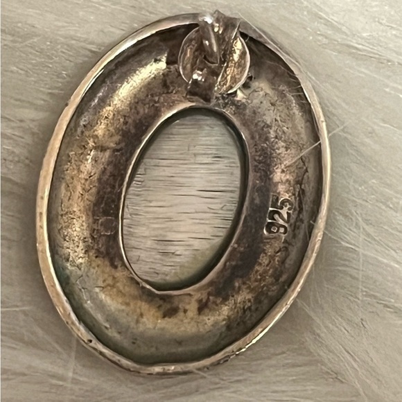 Vintage Sterling Abalone Pierced Earrings - Picture 8 of 9